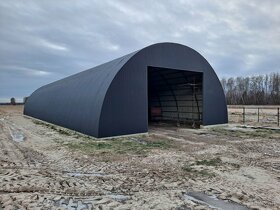 Hala łukowa 11m konstrukcja ocynkowana wiata na słome garaż - 3