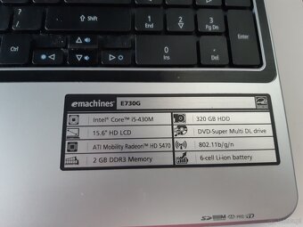 Sprzedam laptop acer emachines E730G - 3