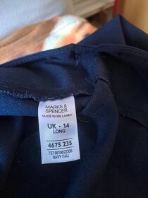 Eleganckie granatowe spodnie firmy Marks Spencer rozmiar 42 - 3
