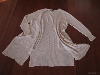 Kardigan, blezer, tunika, narzutka, długi sweter z kieszenia - 3