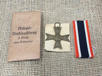 Komplet krzyż KVK Deschler syg 1 mint oryginal ww2 wh - 3