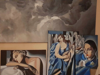 Sprzedam obraz - Tamara Łempicka Kobieta z tamburynem - 3