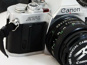 Aparat analogowy CANON AV-1 + CANON FD 50mm 1:1.8 - 3