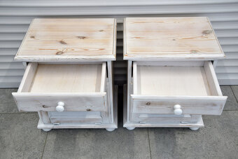 szafki nocne z drewna sosnowego - jak nowe - 3