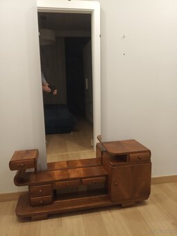 Drewniana toaletka z lustrem w stylu Art Deco - 3