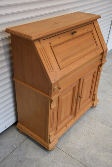 sekretarzyk z drewna świerkowego - super stan - 3