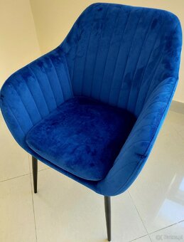 Krzesło tapicerowane welurowe Emilia - 3