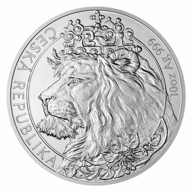 Srebrne monety - czeski lew zestaw 5 szt, świetna inwestycja - 3