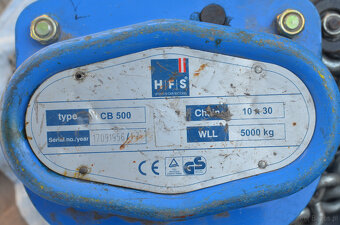 Wciągnik łańcuchowy ręczny CB 500 (HFS Austria) – 5000 kg - - 3