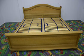 łóżko dębowe z materacami - jak nowe - 3