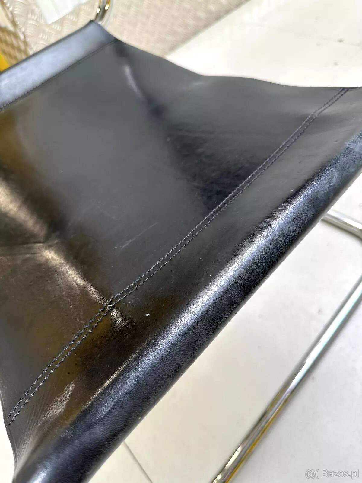 7 x Thonet S33 Cantilever Chair Bauhaus Classic Leather Blac - 4