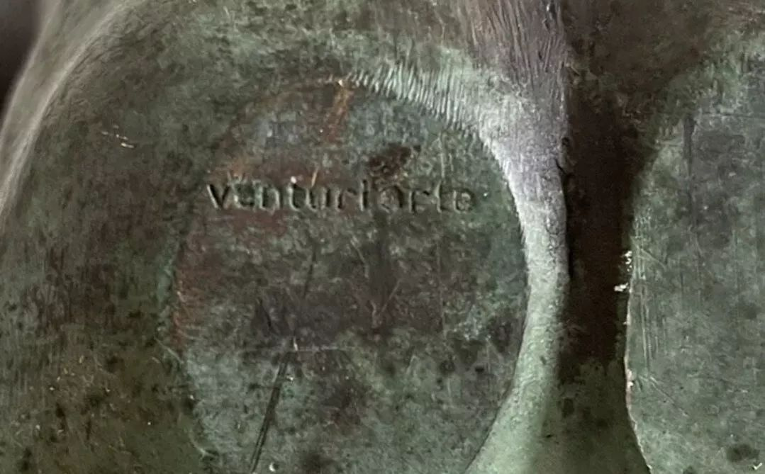 Brązowa figura autorstwa Karla-Heinza Krausego, sygnowana i - 4