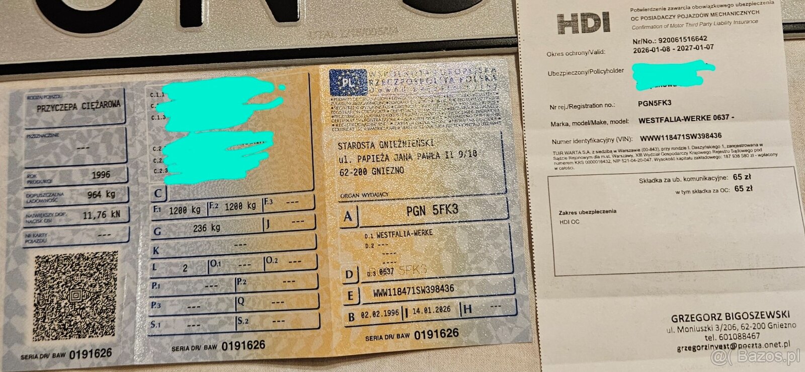 sprzedam pozostałość po przyczepie - 4