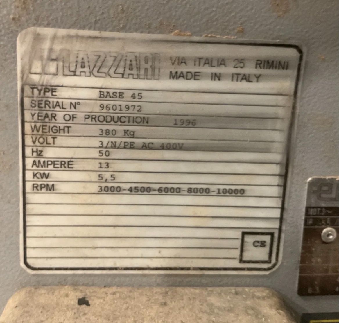 Frezarka dolnowrzecionowa LAZZARI Base 45 - 4