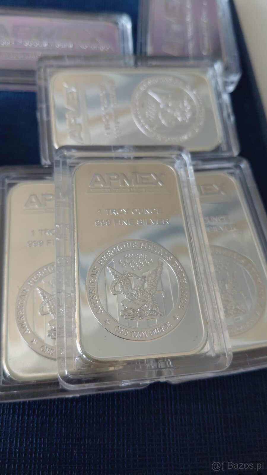APMEX 1 oz Silver Bar Ag 999 – 8 szt. - 4