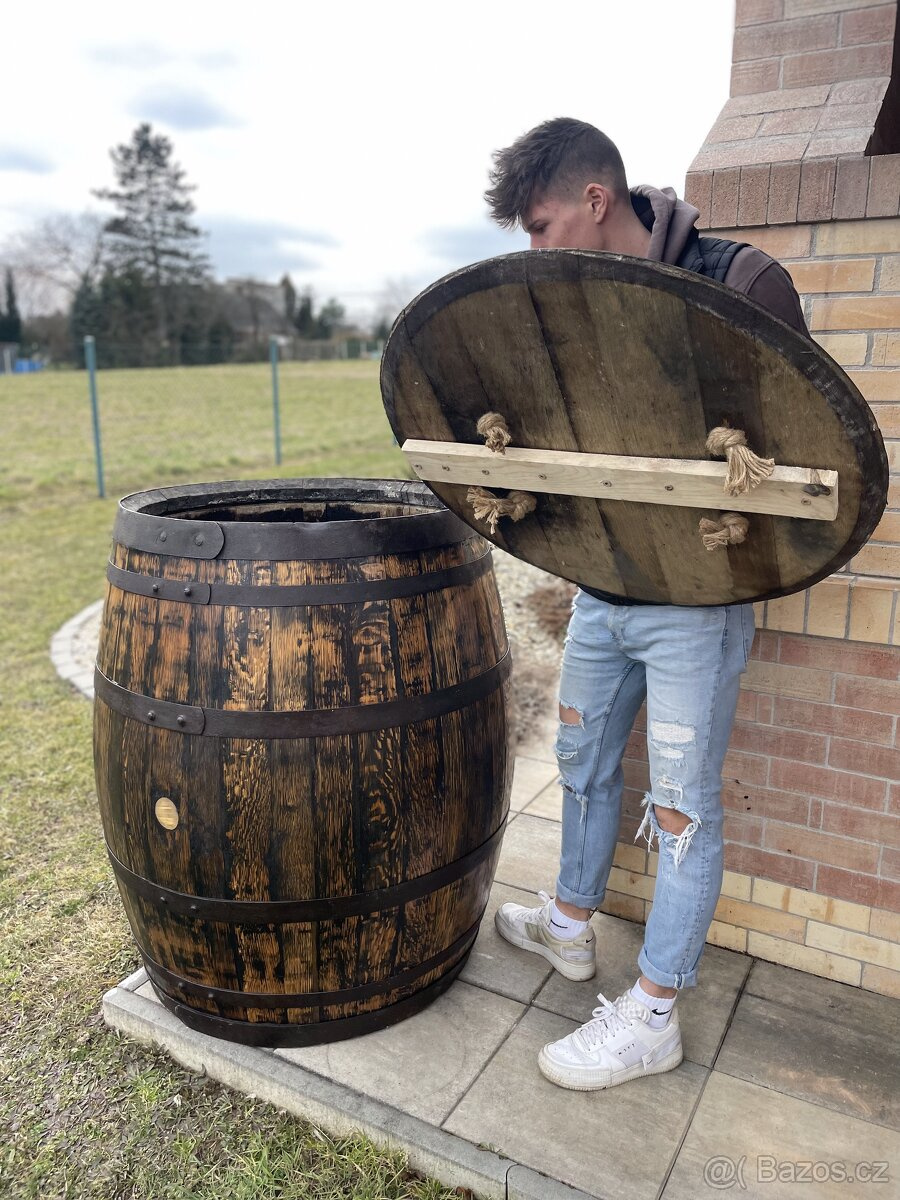 Sprzedam beczkę drewnianą 600l - 4