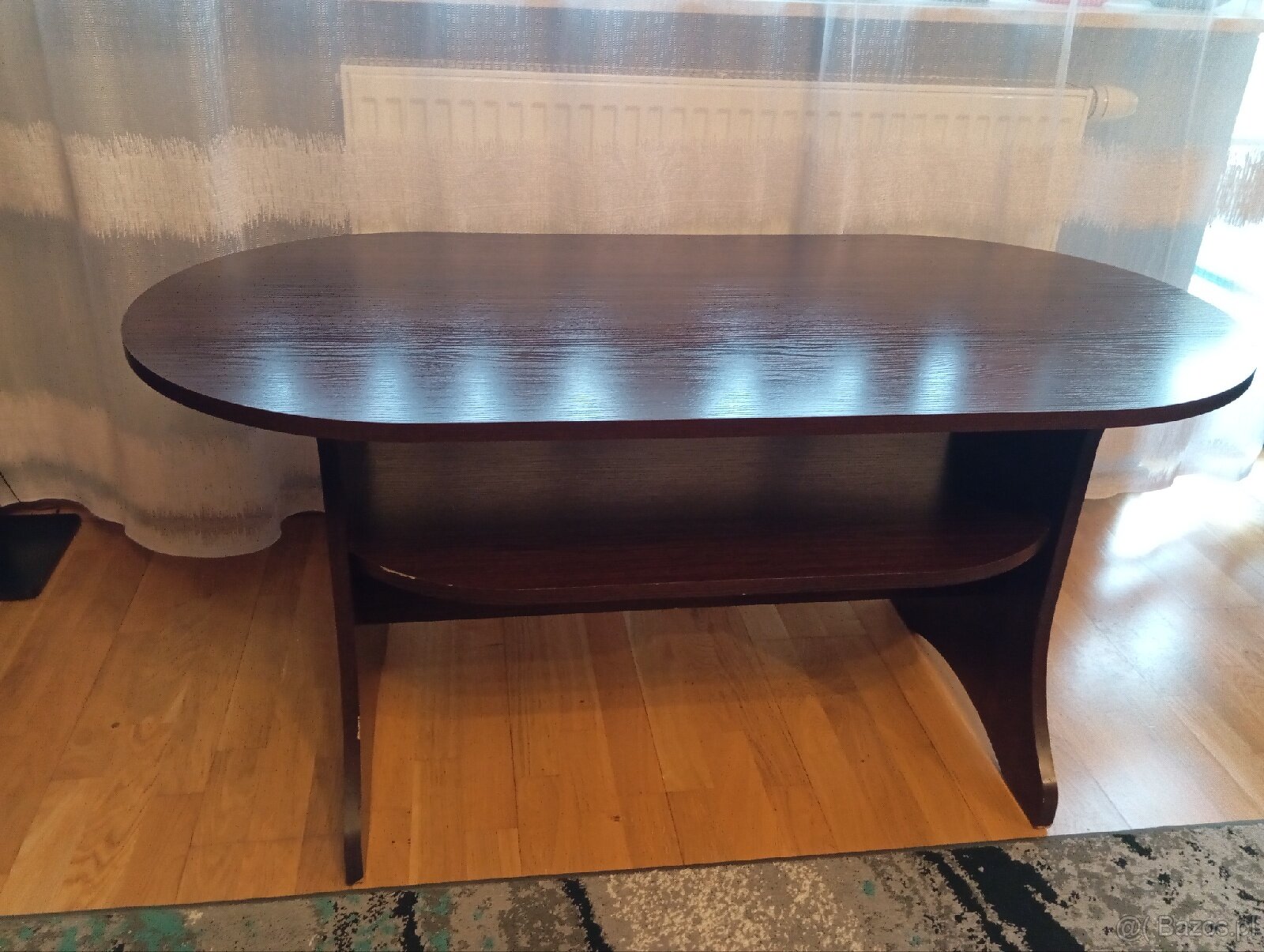 Stolik kawowy ława brązowy 120 x 60 cm - 4