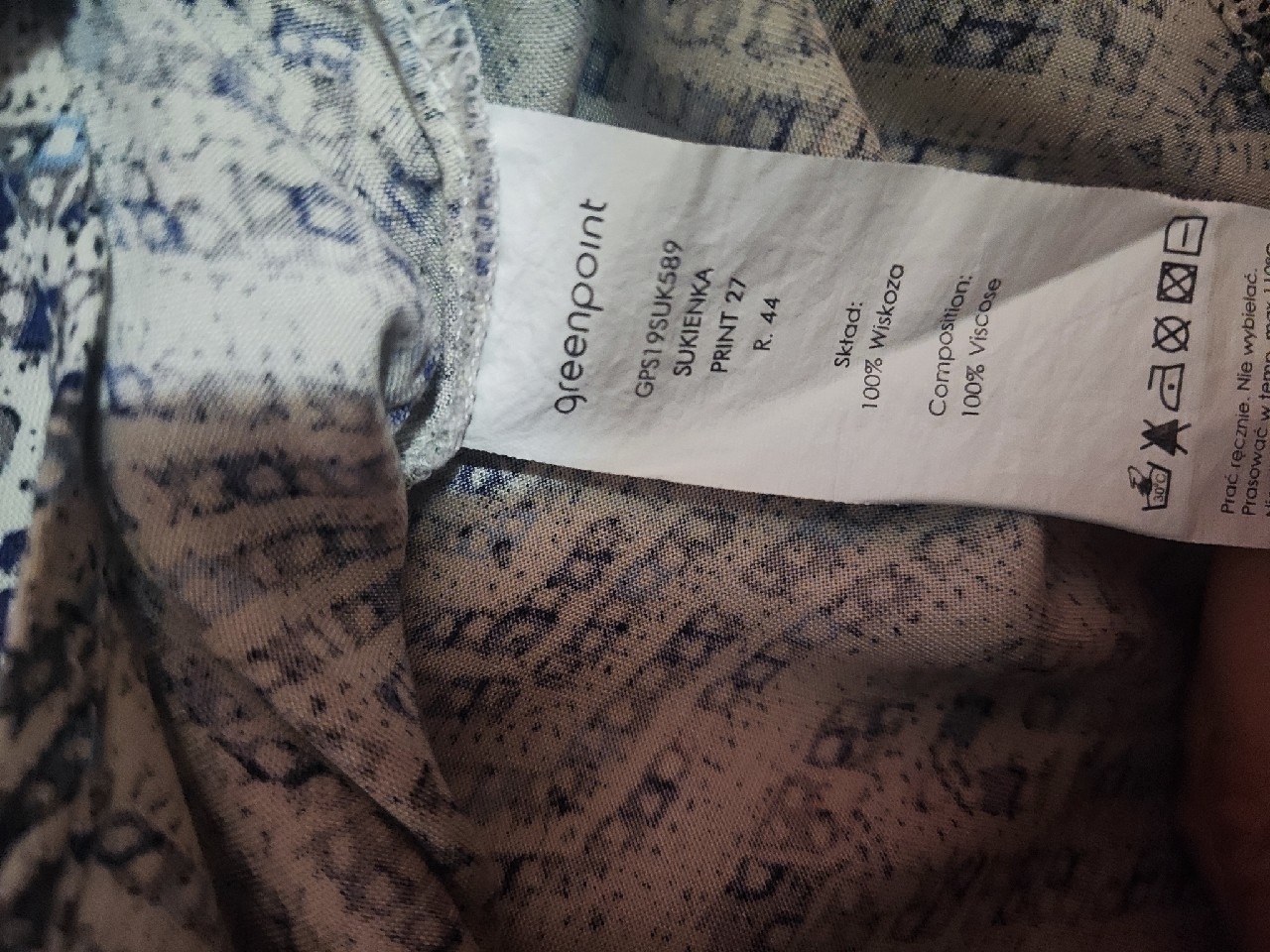 Sukienka lekka 100%wiskoza GREENPOINT rozm. XXL/44 - 4