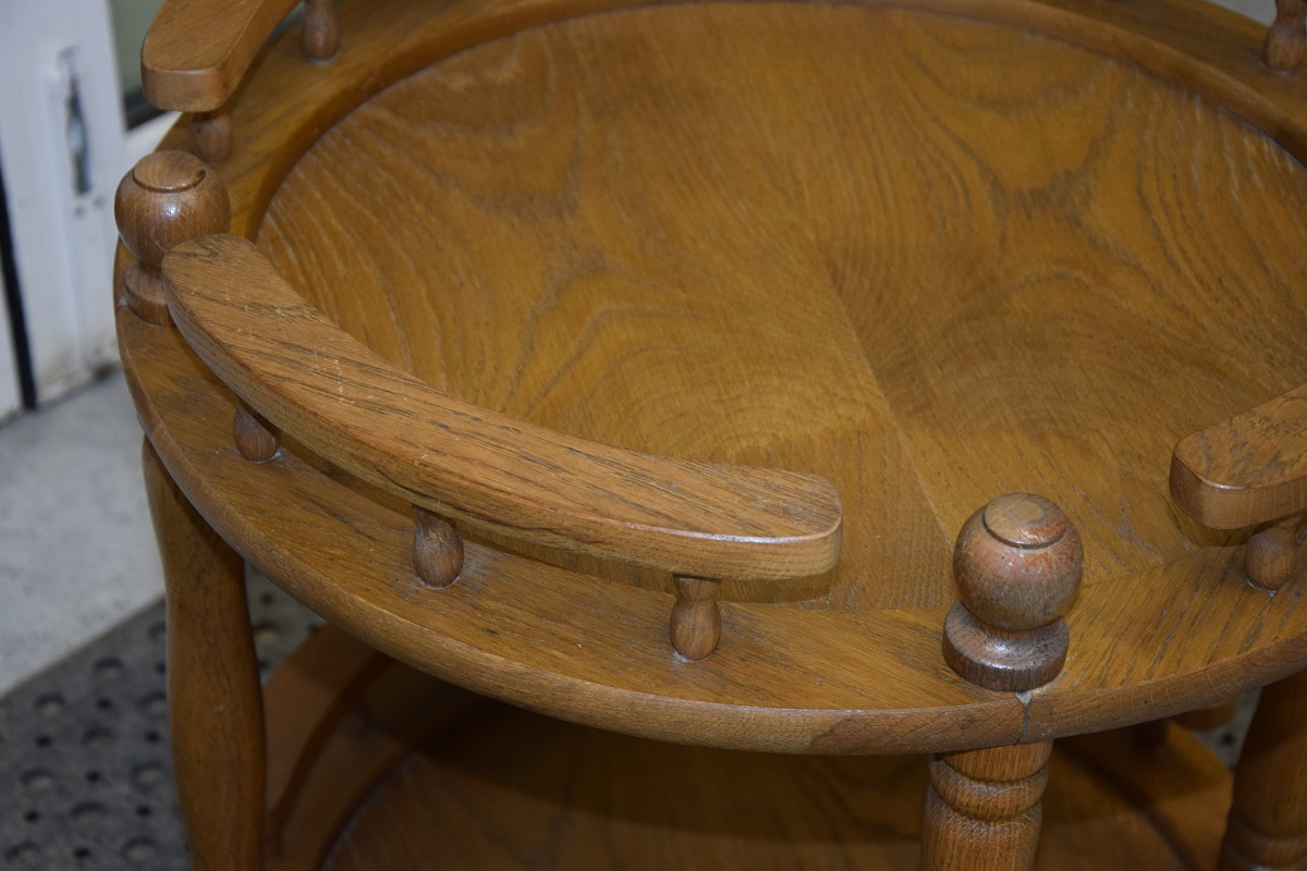 barek - stolik dębowy na kółkach - super stan - 4