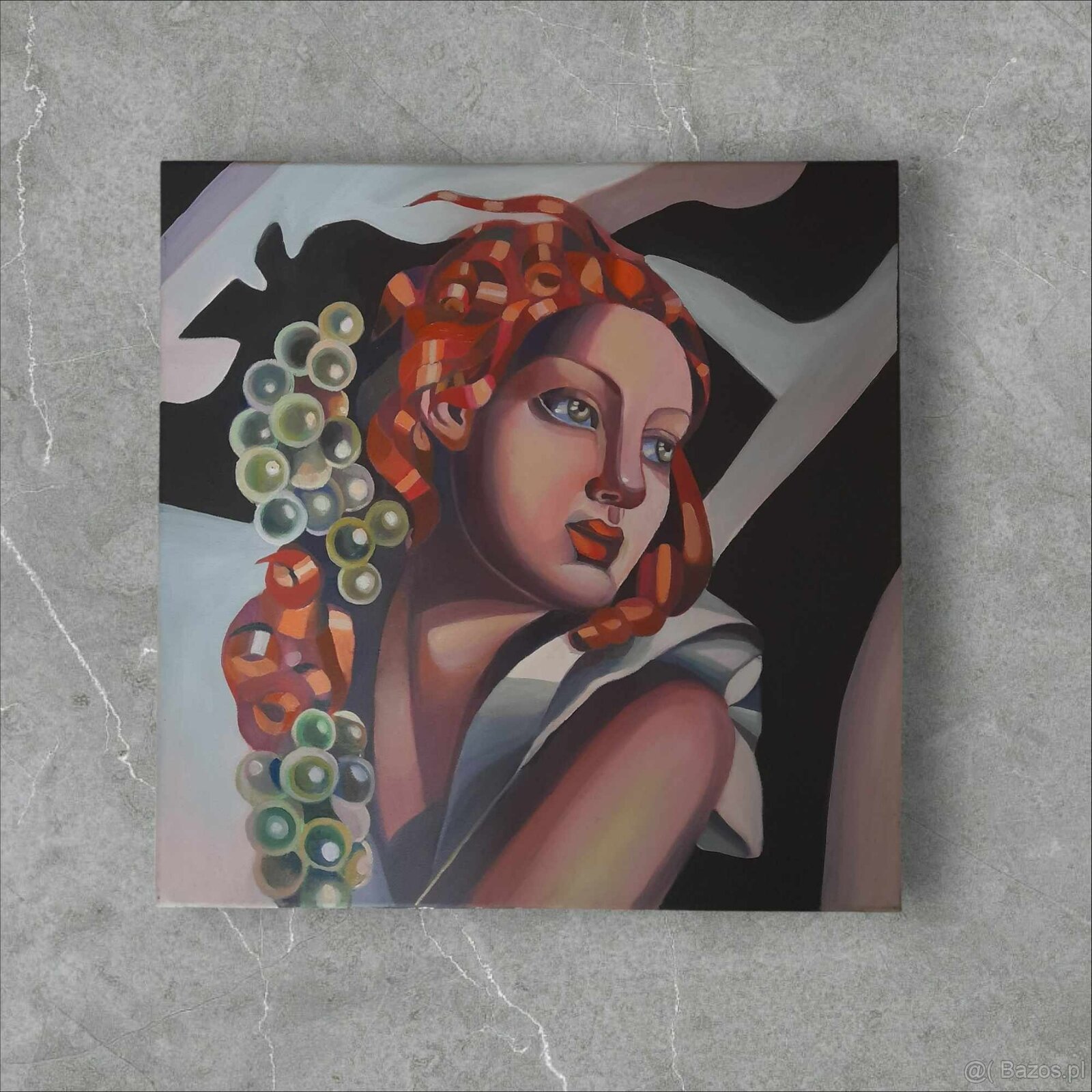 Sprzedam obraz Tamara Łempicka- Kobieta z winogronami - 4