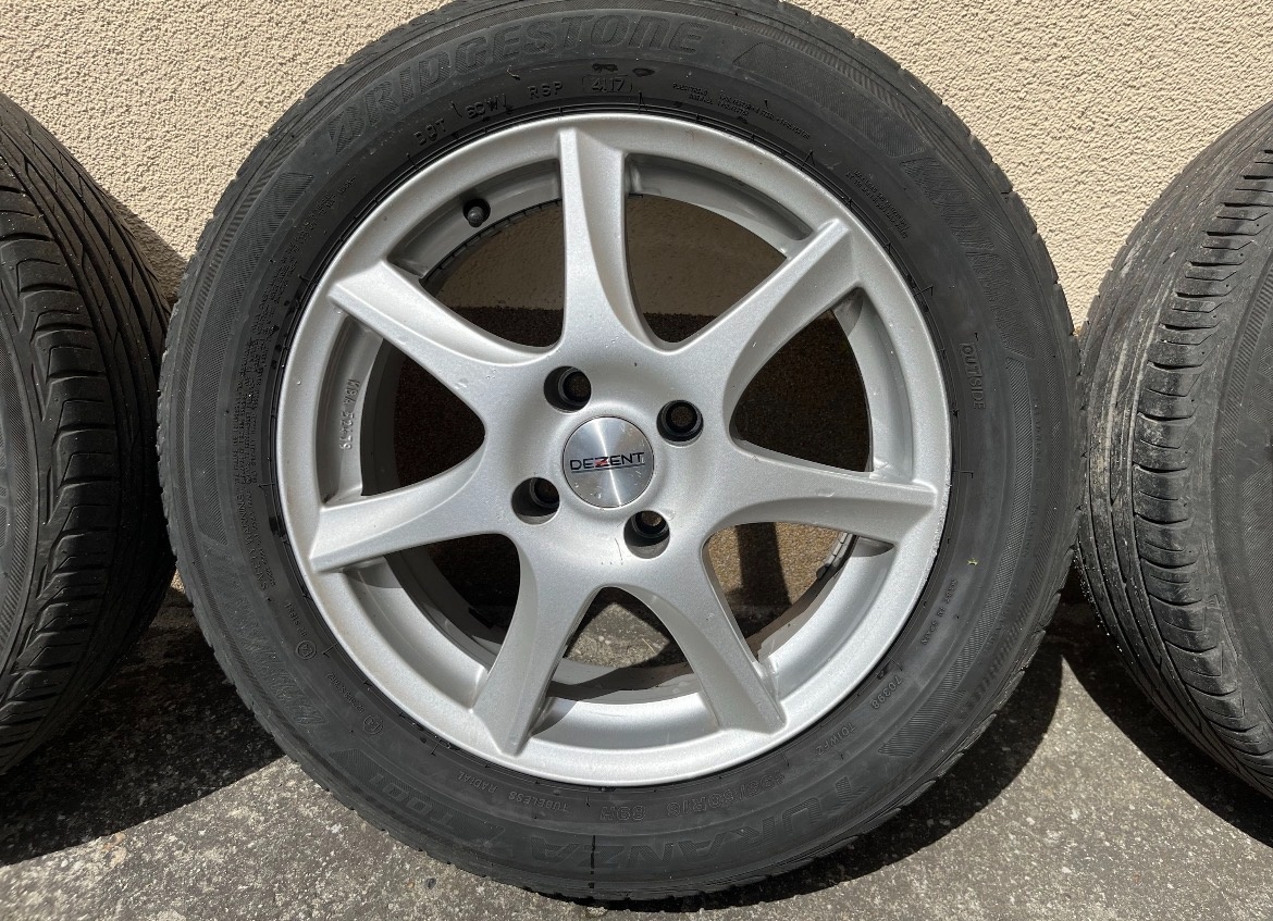 Komplet kół letnich Bridgestone + felgi aluminiowe Dezent 16 - 4