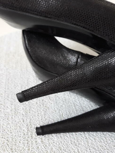 Wysokie Czarne szpilki - 4