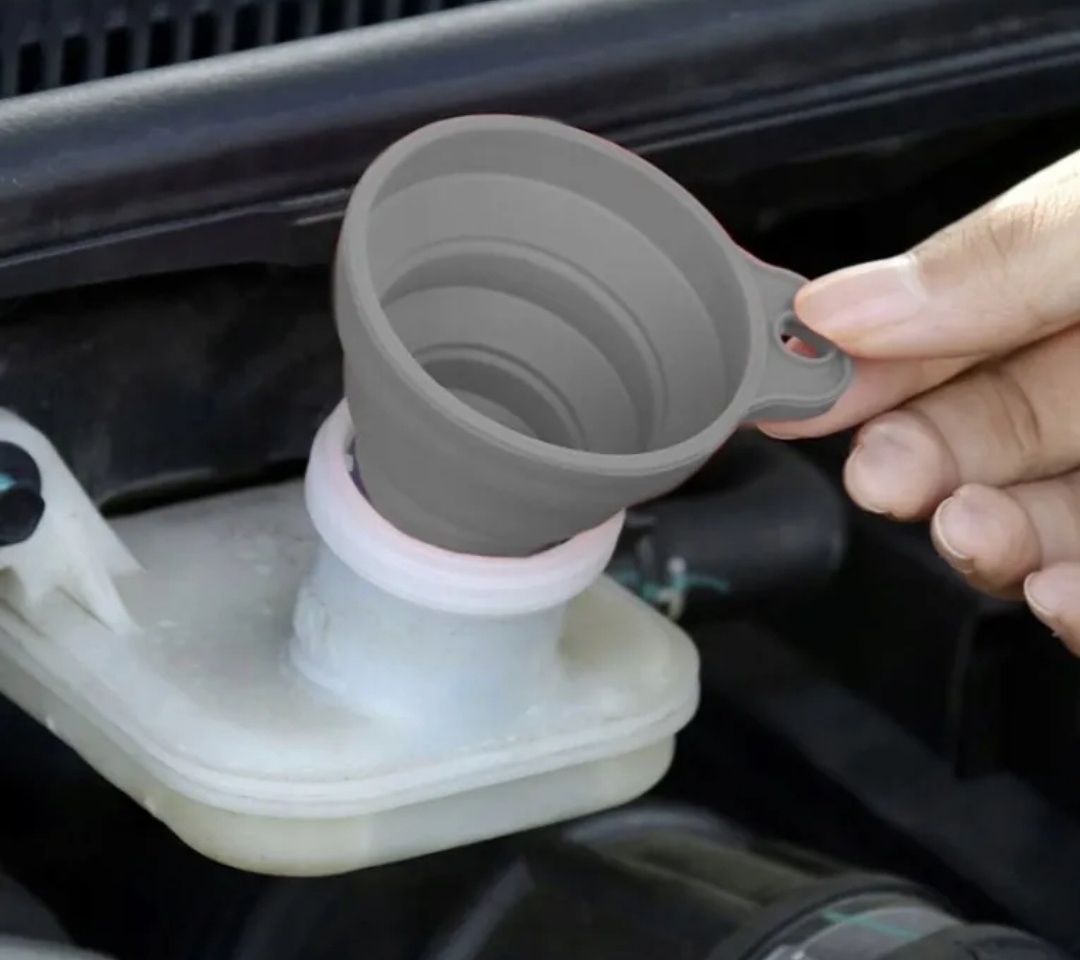 Silikonowy lejek. Składany, harmonijka. - 4