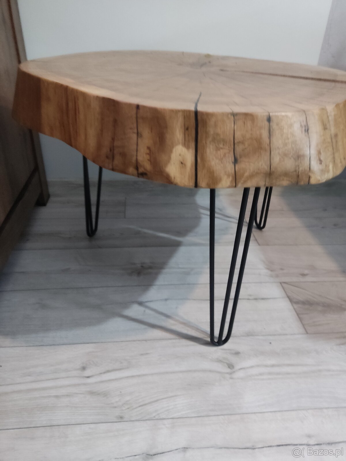 Stolik kawowy z plastra dębu - 4