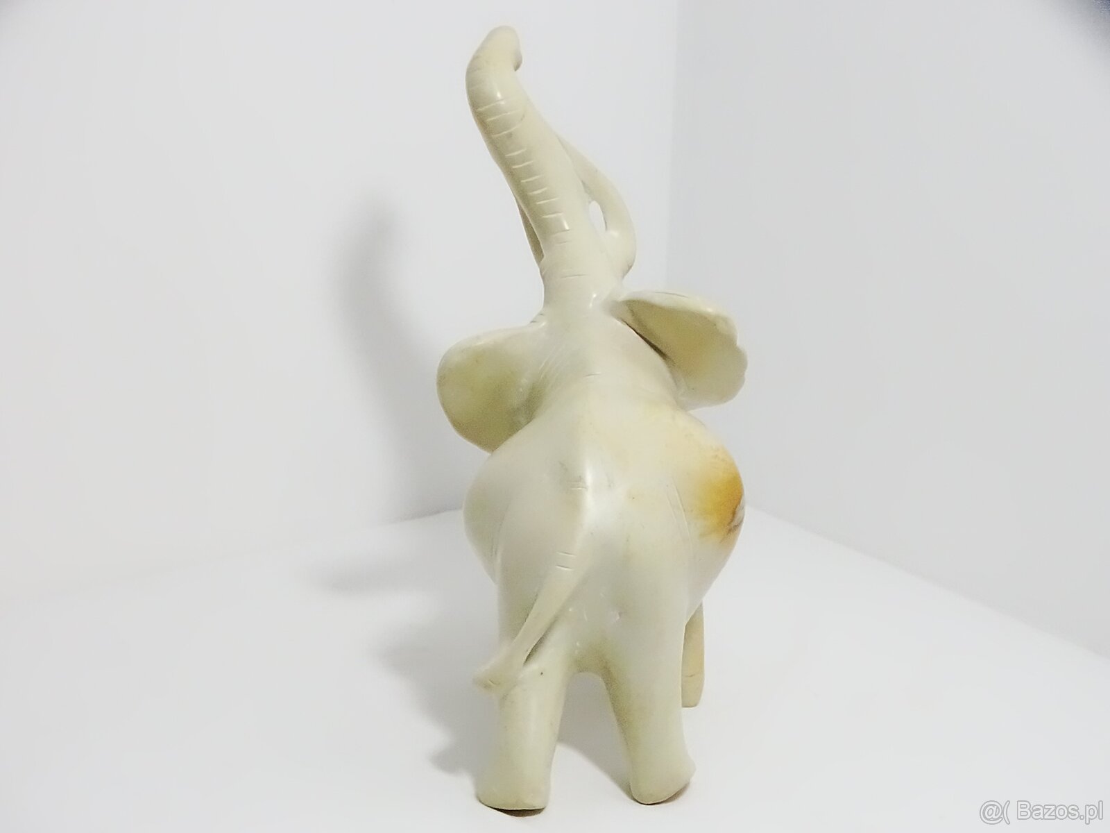 Bardzo realistyczna figurka dużego słonia 32 cm misternie rz - 4
