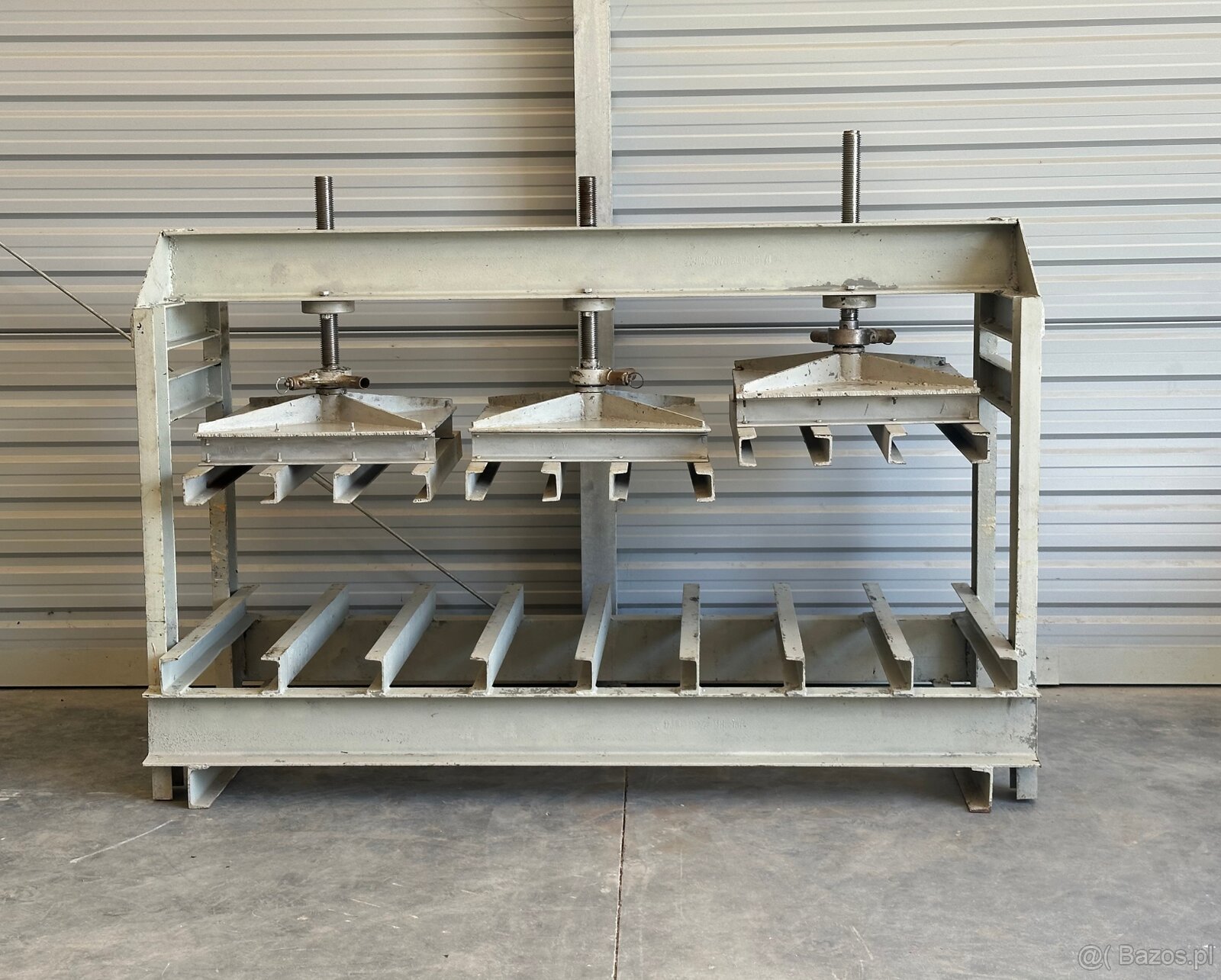 Prasa półkowa do drewna 3-sekcyjna 225 × 100 cm – solidna ra - 4