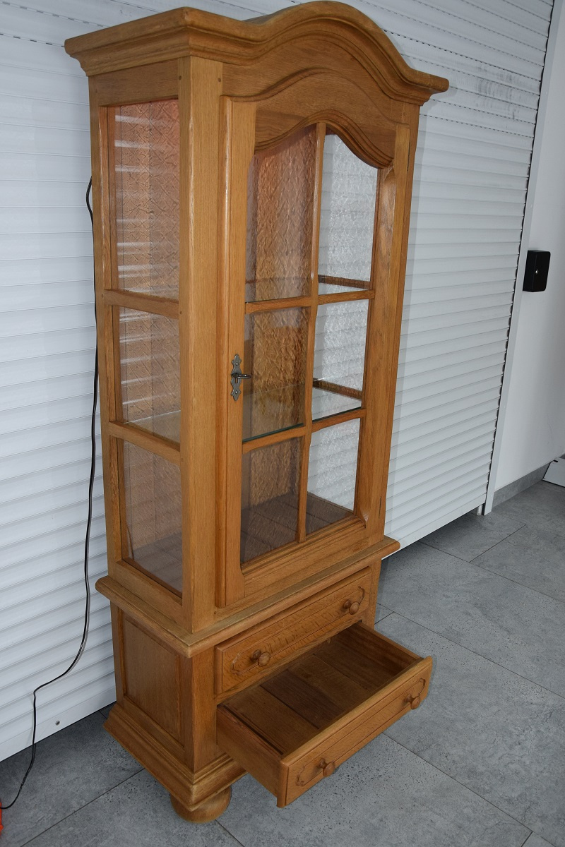 witryna z drewna dębowego - jak nowa - 4
