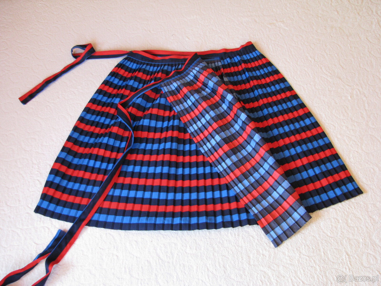 Spódnica plisowana wiązana jak fartuszek uniwersalny rozmiar - 4