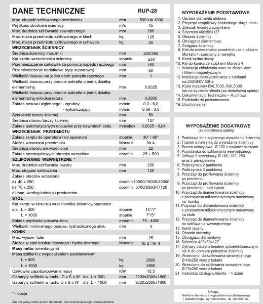 Szlifierka uniwersalna do wałków i otworów RUP 28 X 1000 FMT - 4