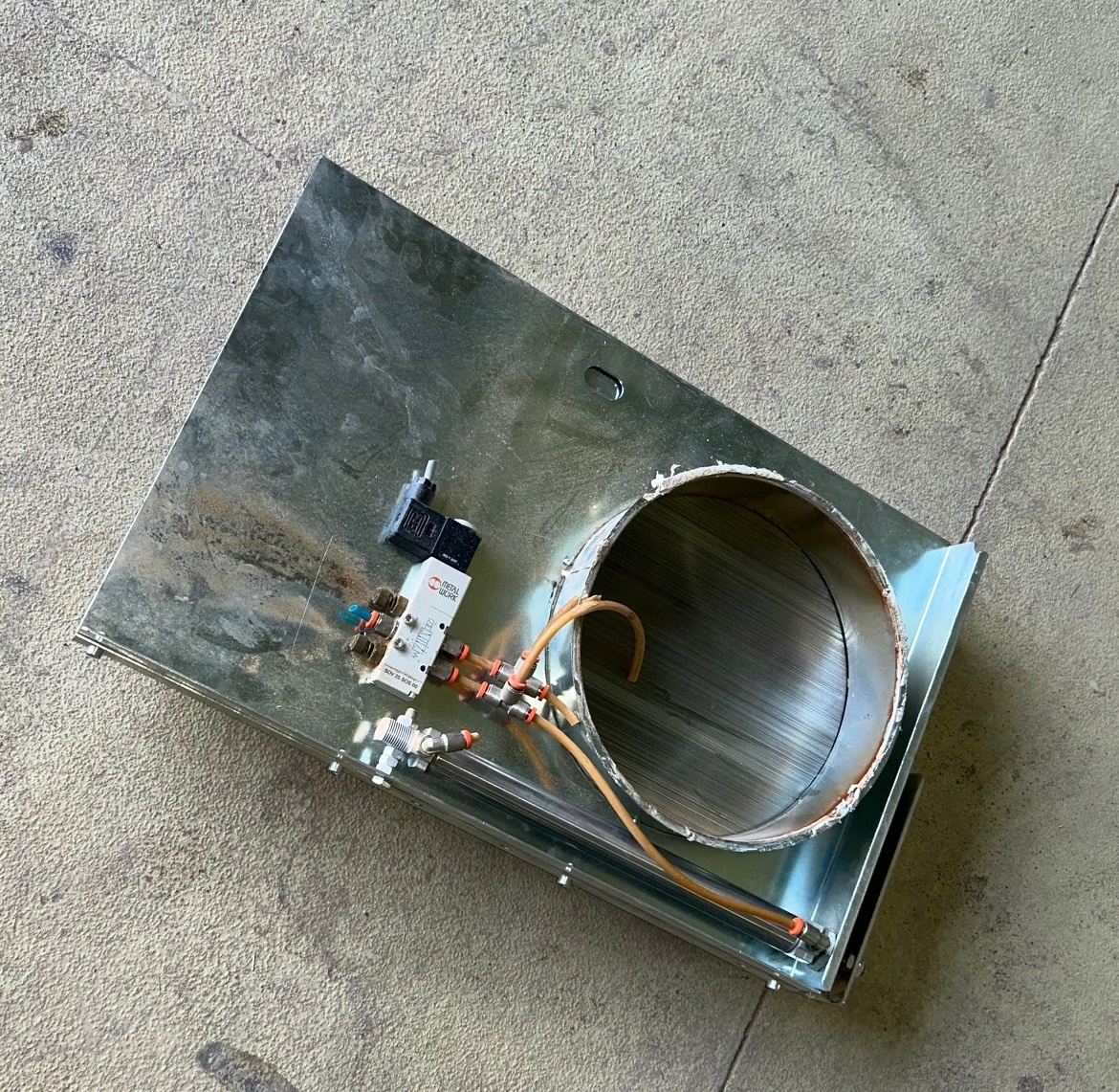 Zasuwa elektro-pneumatyczna, ocynkowana - 4