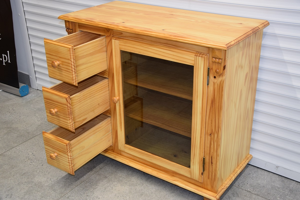 komoda z drewna sosnowego - jak nowa - 4