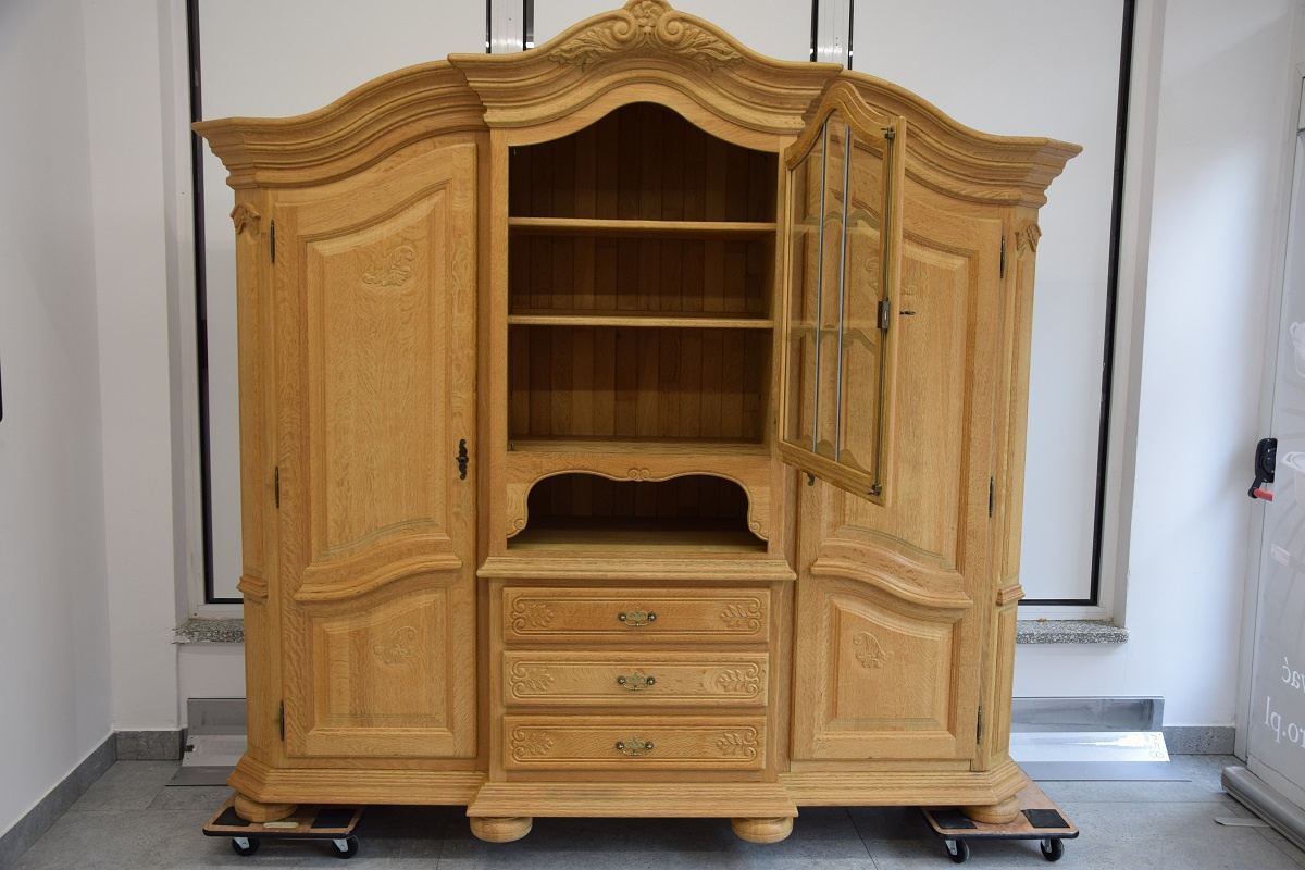 kredens z drewna dębowego - super stan - 4