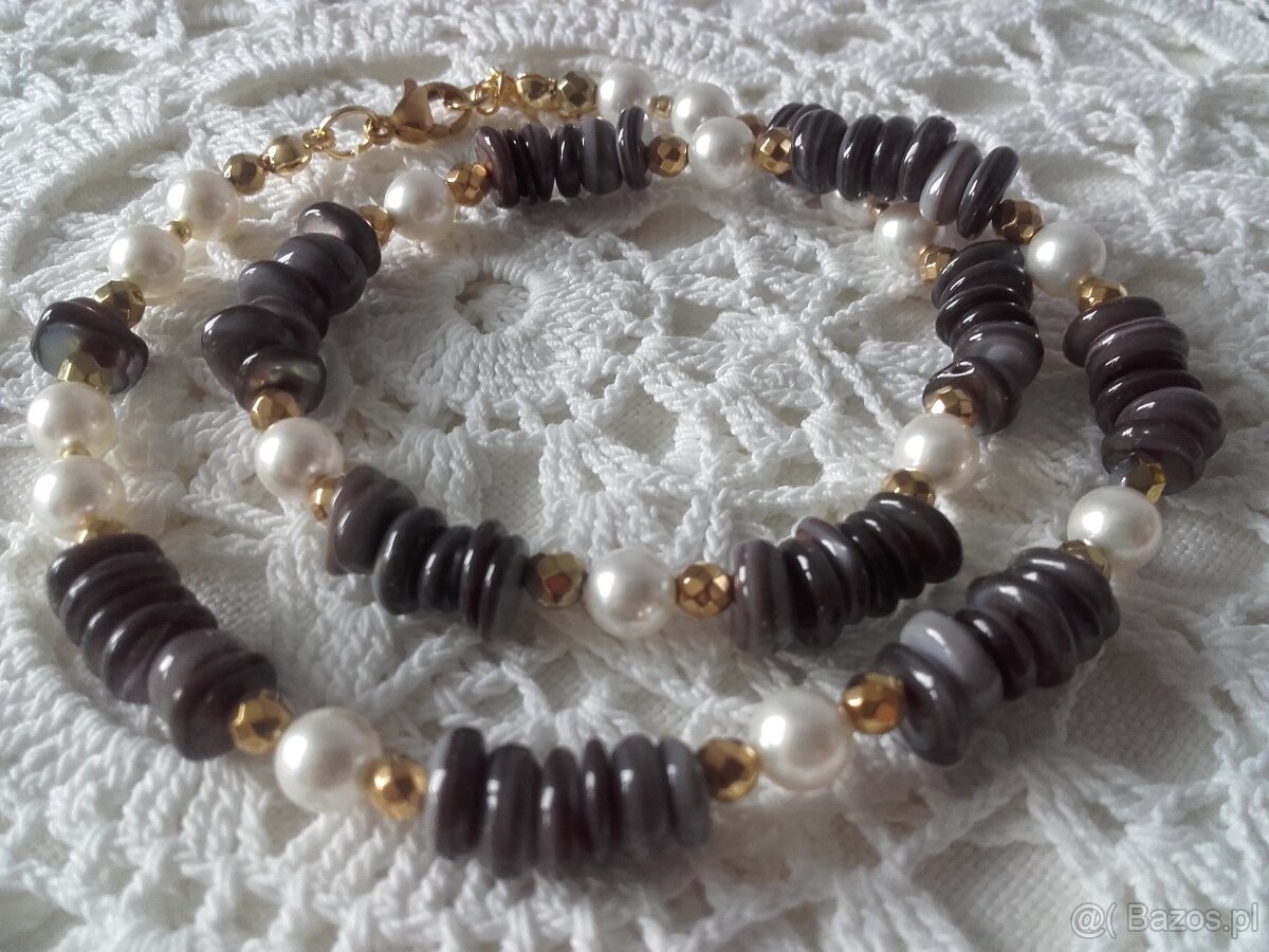 Naszyjnik masa perłowa perły - 4