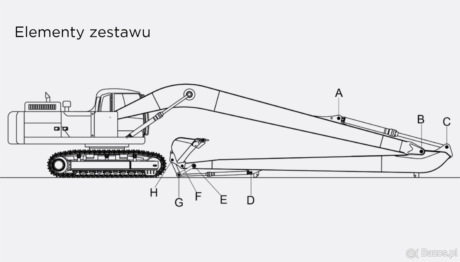 Ramię Long Reach 18,5 m do koparki 23 - 26 ton (wersja HD) - 4