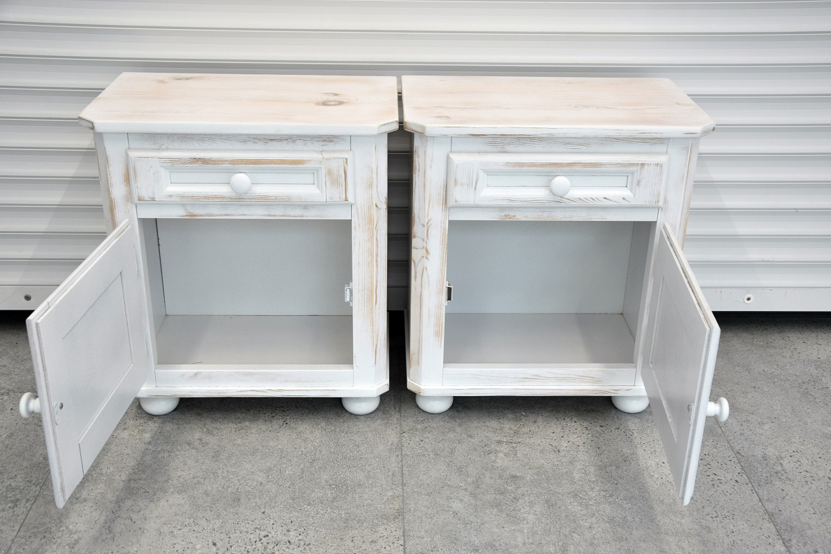 szafki nocne z drewna sosnowego - jak nowe - 4