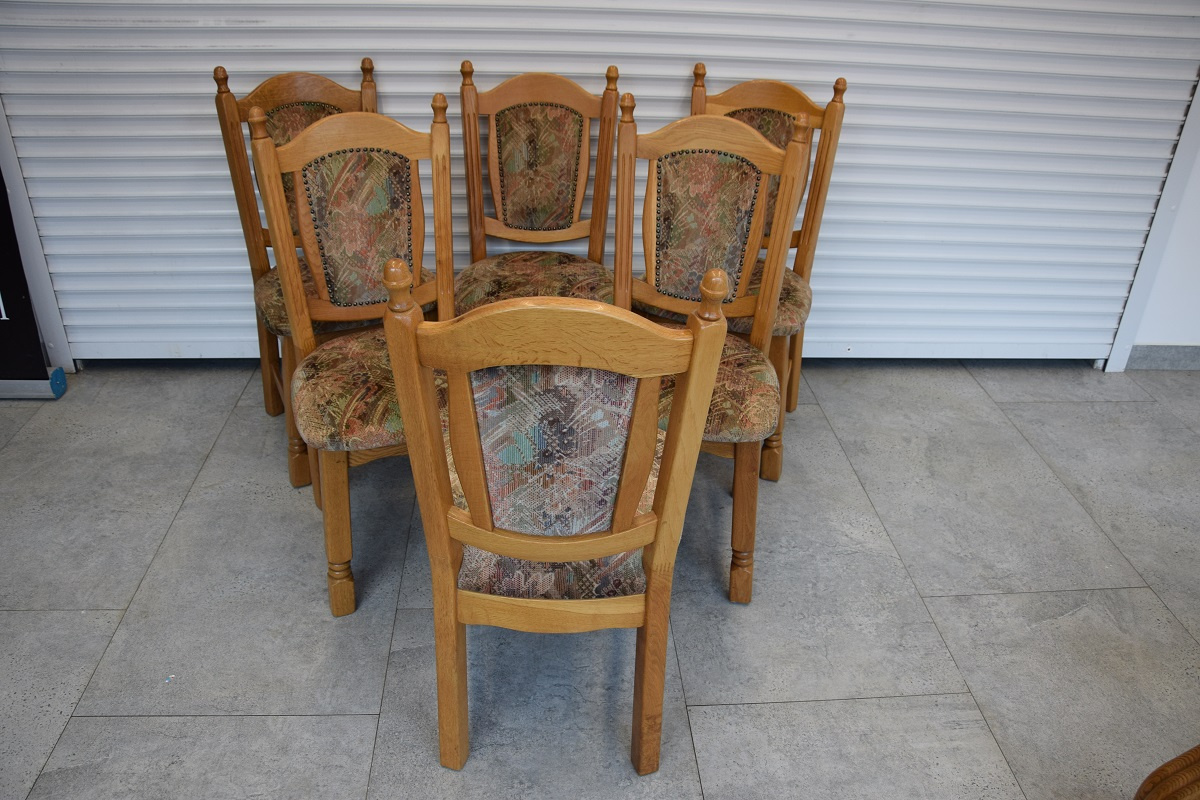 krzesła dębowe 6 sztuk - super stan - 4