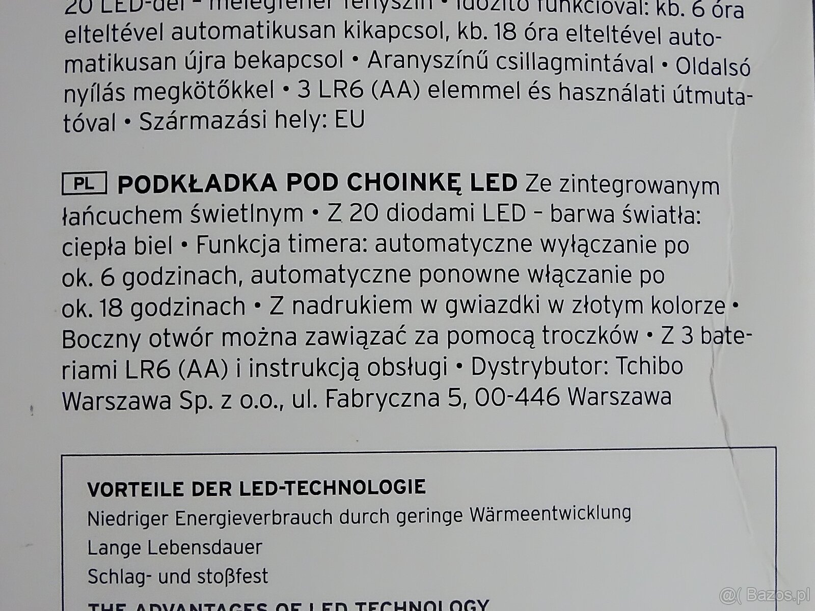 Podkładka LED pod choinkę 20 światełek led - 4