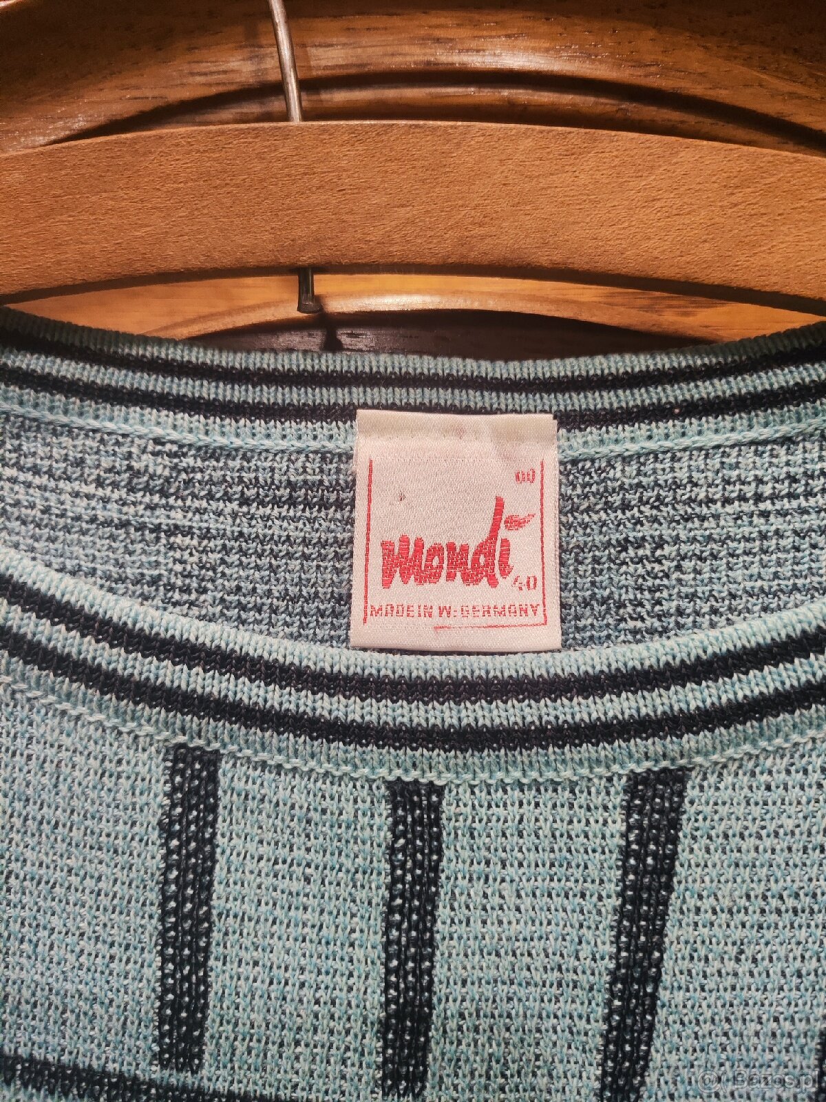 Sweterek miętowy we wzory rozm. L/40 MONDI - 4