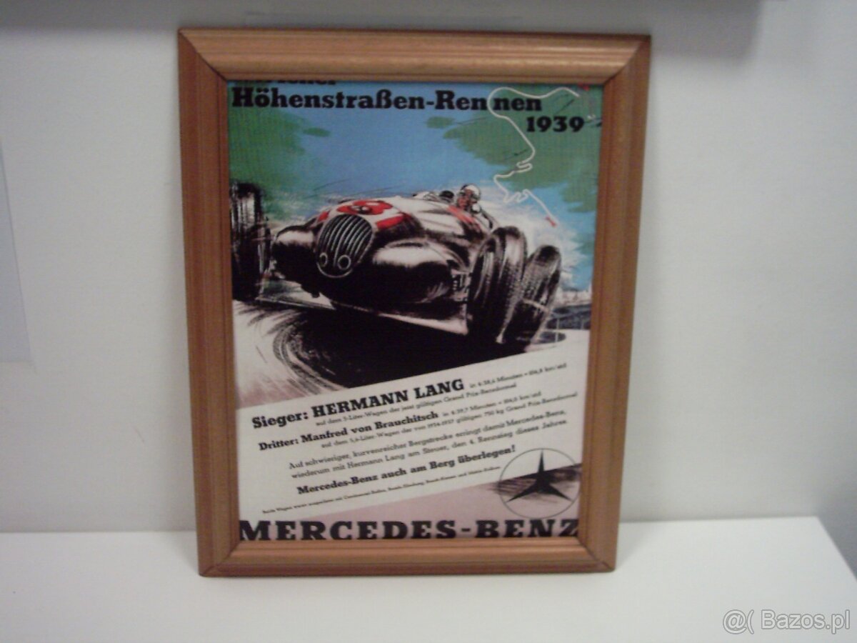 Plakaty, obrazy kolekcjonerskie Mercedes-Benz 1939 Herman L - 4
