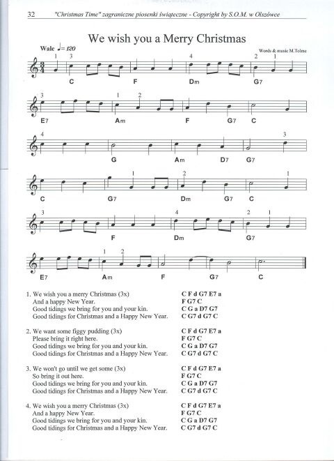 Nuty Światowe hity świąteczne - 31 piosenek, nowe, keyboard, - 4