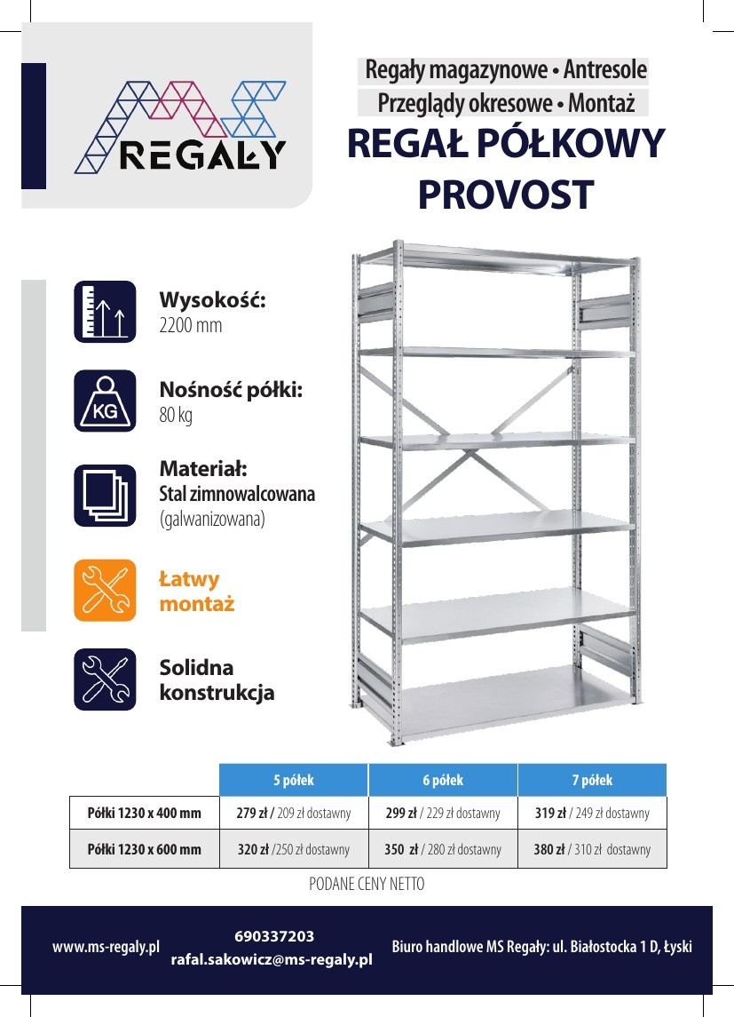 Sprzedam regały magazynowe od 279zł (MS REGAŁY) - 4
