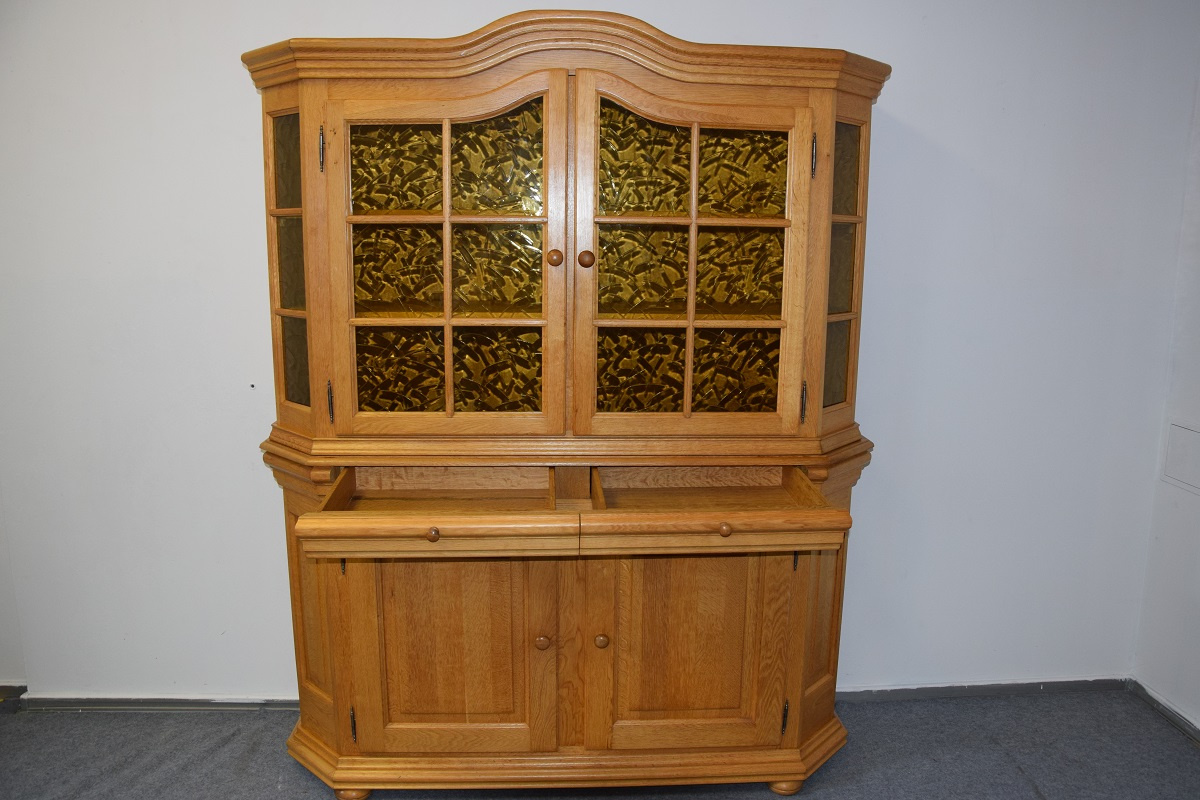 kredens z drewna dębowego - jak nowy - 4