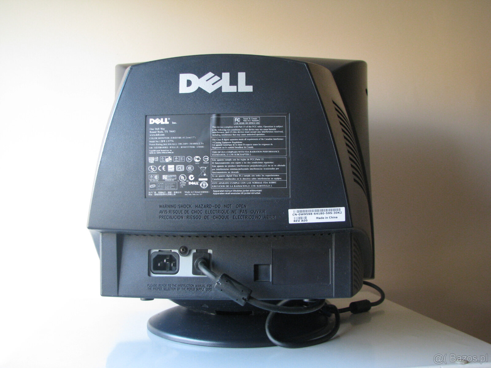 Monitor do komputera kineskopowy Dell 17 cali, model E773c - 4