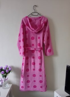 Długi ciepły polarowy szlafrok - 4