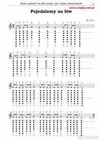 Znane piosenki na flet prosty - nuty, tabulatura, 26 mp3 - 4