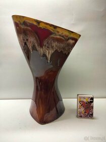 Wazon Majolika ceramika szkliwiona Unikat - Tanio- - 4